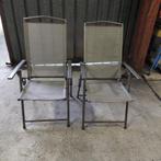 2 inklapbare terrasstoelen, Tuin en Terras, Tuinstoelen, Ophalen, Zo goed als nieuw, Aluminium, Inklapbaar