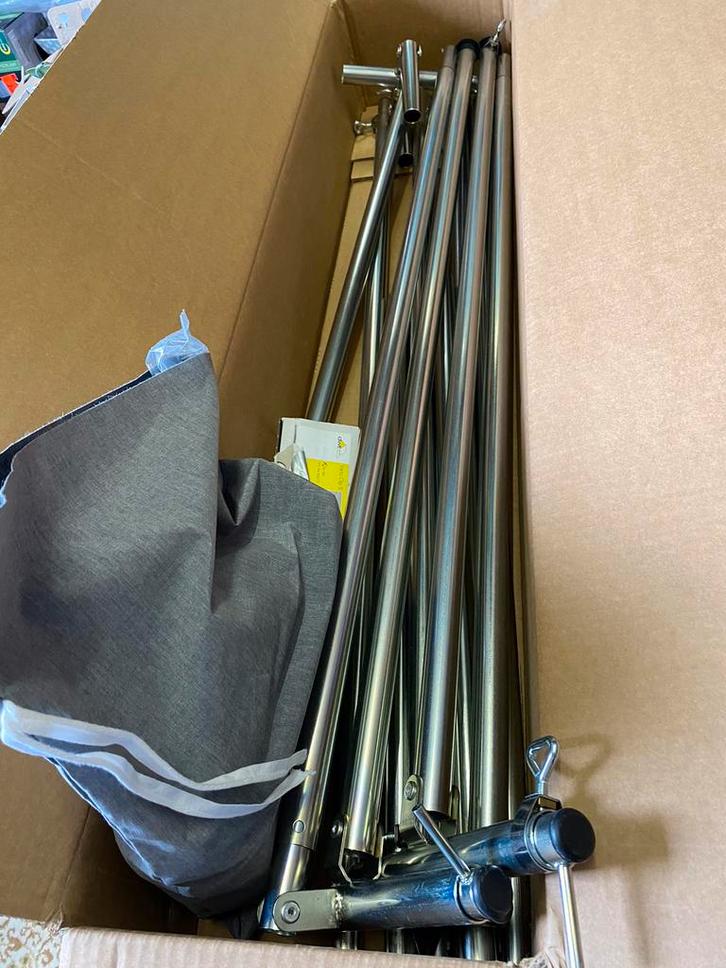 Auvent caravane DWT Prinz Ii T9 beige /bleu, Caravanes & Camping, Accessoires de tente, Comme neuf, Enlèvement