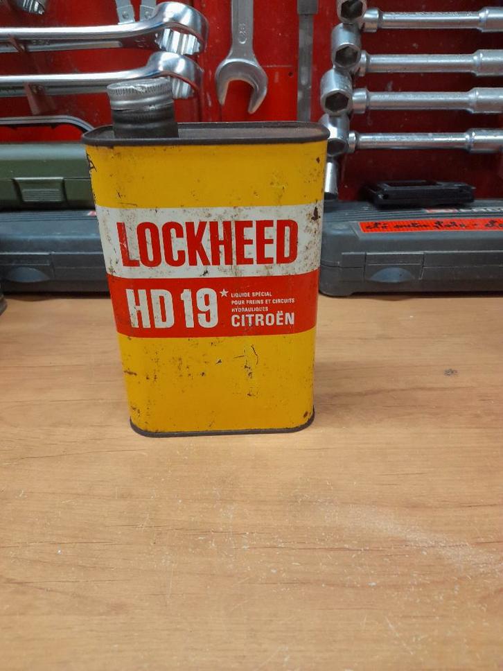 oude Lockheed HD19 Citroen jerrycan van 1 liter, Verzamelen, Merken en Reclamevoorwerpen, Gebruikt, Overige typen, Ophalen of Verzenden