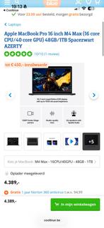 Apple macbook pro 16 inch M4, Computers en Software, Ophalen, Zo goed als nieuw, MacBook, 16 inch