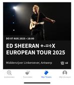 2 tickets Ed Sheeran donderdag 7/8, Tickets en Kaartjes, Twee personen, Augustus