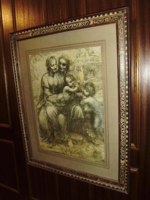 Kunstdruk Anna en het kind van Leonardo Da Vinci - in kader, Antiek en Kunst, Kunst | Tekeningen en Fotografie, Ophalen