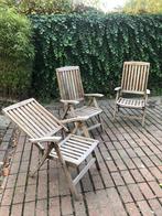 3 teakhouten tuinstoelen, Ophalen