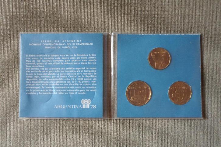 Argentina ´78 Pesos, Postzegels en Munten, Munten | Amerika, Setje, Zuid-Amerika, Ophalen