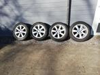 Winterbanden op alu velgen 215/55 R16e, Auto-onderdelen, Banden en Velgen, Ophalen, Velg(en), 16 inch, Winterbanden