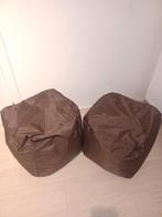 Twee zitzakken, Maison & Meubles, Sièges-poires, Enlèvement, Comme neuf, Brun, Pouf