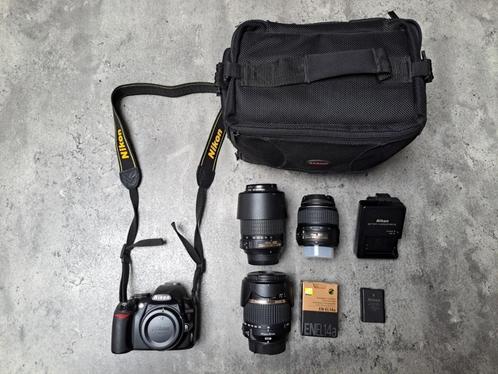 Nikon D3100 spiegelreflexcamera + 3 lenzen & accessoires, Audio, Tv en Foto, Fotocamera's Digitaal, Zo goed als nieuw, Spiegelreflex