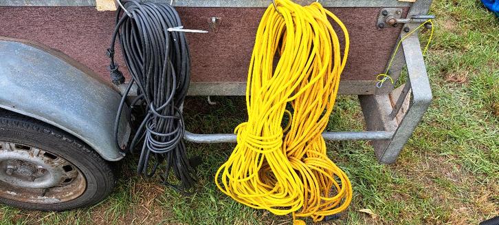 Verlengkabels (verschillende lengtes), Bricolage & Construction, Électricité & Câbles, Comme neuf, Câble ou Fil électrique, Enlèvement ou Envoi
