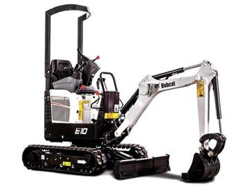 VERHUUR bobcat e10 incl. 3 bakken ----- 105€ incl.btw/dag  beschikbaar voor biedingen