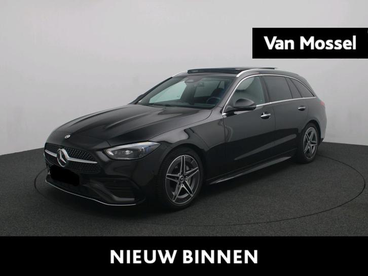 Mercedes-Benz C-klasse 180 AMG Line Estate + PANORAMISCH DAK, Auto's, Mercedes-Benz, Bedrijf, Te koop, C-Klasse, 360° camera, Alarm