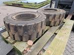 2 vol rubberen heftruck banden, Maat 23 x 10 -12 Band breed, Ophalen, Zo goed als nieuw