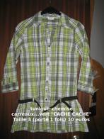 chemisier "cache-cache" taille3, Comme neuf, Vert, Taille 38/40 (M), Cache-cache