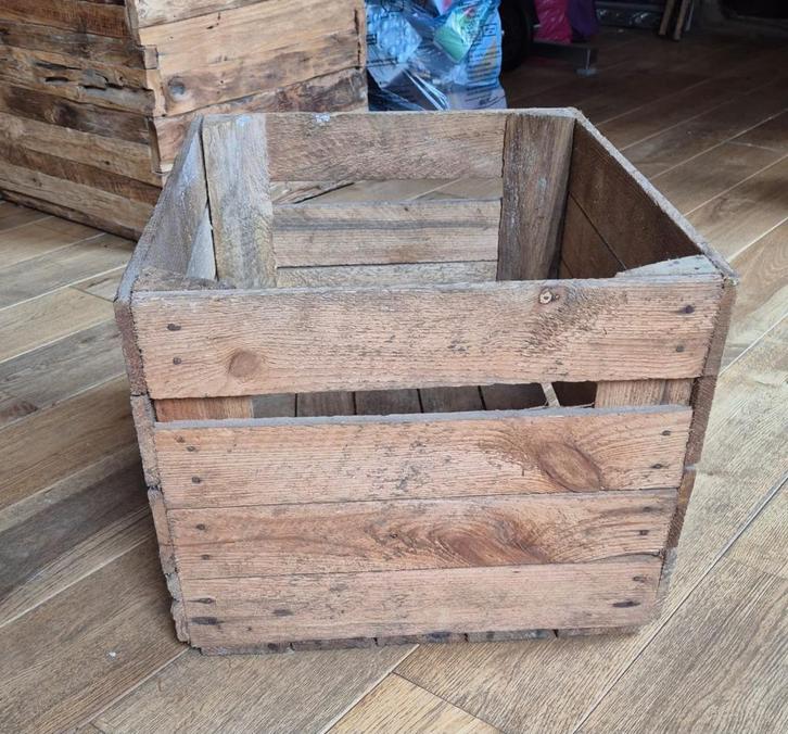 HOUTEN KOFFER, ideaal voor vintage winkelinrichting, Antiek en Kunst, Curiosa en Brocante, Ophalen