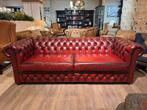 Gave chesterfield 3,5 zits zetel antiek rood IZGS!, Antiek en Kunst, Ophalen of Verzenden