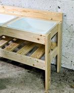 Houten sensorische tafel met twee Trofast-containers, Kinderen en Baby's, Ophalen, Zo goed als nieuw, Van hout