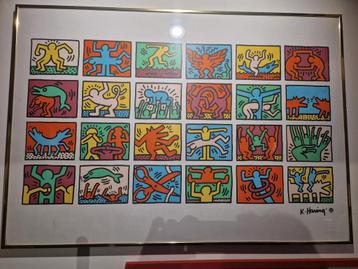 HARING KEITH (1958 - 1990) retrospect,  100 x 70 cm in kader disponible aux enchères