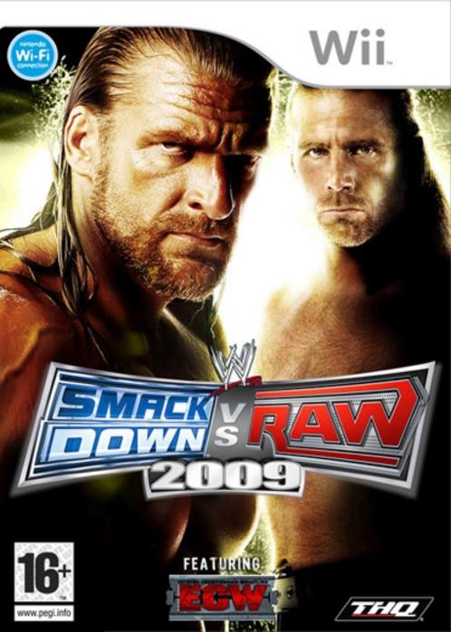 WWE SmackDown vs Raw 2009, Consoles de jeu & Jeux vidéo, Jeux | Nintendo Wii, Utilisé, Sport, 2 joueurs, À partir de 16 ans, Enlèvement ou Envoi