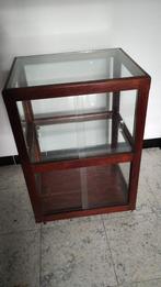 glazen vitrine kastje kast hout glazen schuifdeurtjes, Enlèvement