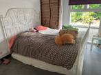 Bed met matras en lattenbodem, Huis en Inrichting, Slaapkamer | Bedden, Ophalen, Gebruikt, Wit, Tweepersoons