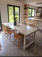 Eettafel wit industrieel.Bodilson merk. Afmeting 240 x100 cm, Huis en Inrichting, Tafels | Eettafels, Ophalen, Gebruikt, 100 tot 150 cm