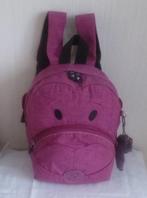 Kipling Pt sac dos 3 à 77 ans fuchsia yeux brodés + singe, Moins de 30 cm, Kipling, Enlèvement ou Envoi, Moins de 25 cm