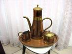 ✅ Service à café en cuivre VABELUX 4 pièces, Antiquités & Art, Antiquités | Bronze & Cuivre, Enlèvement ou Envoi, Cuivre
