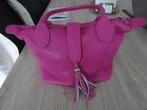handtas fushia leder, Ophalen of Verzenden, Nieuw, Roze, Handtas