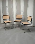 Cesca B 32 vintage stoelen, Huis en Inrichting, Stoelen, Ophalen, Gebruikt, Zwart, Drie