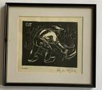 Prosper De Troyer Gravure sur bois "Le Pecker" (1947), Antiquités & Art, Art | Eaux-fortes & Gravures, Enlèvement ou Envoi