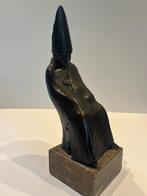 Antiek bronzen beeld op sokkel, Antiek en Kunst, Ophalen of Verzenden, Brons