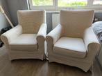 Twee beige zetels / fauteuils met afneembare en wasbare hoes, Minder dan 75 cm, Gebruikt, Stof, 50 tot 75 cm