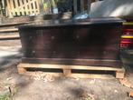 Landelijke salontafel met opberg lade, Ophalen, Overige materialen, Gebruikt, 100 tot 150 cm