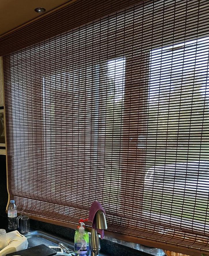 Houten jaloezieën van hoge kwaliteit +++, Huis en Inrichting, Stoffering | Gordijnen en Lamellen, Gebruikt, 200 cm of meer, 200 cm of meer