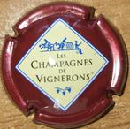 Capsule Champagne de VIGNERONS crème & bordeaux nr.665a, Collections, Vins, Enlèvement ou Envoi, Neuf, France, Champagne