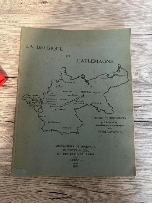 (1914-1918 BEZETTING) La Belgique et l’Allemagne., Verzamelen, Militaria | Algemeen, Ophalen of Verzenden