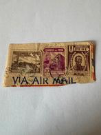 3 oude postzegels Peru gebruikt op fragment (jaren 40-50), Postzegels en Munten, Ophalen of Verzenden