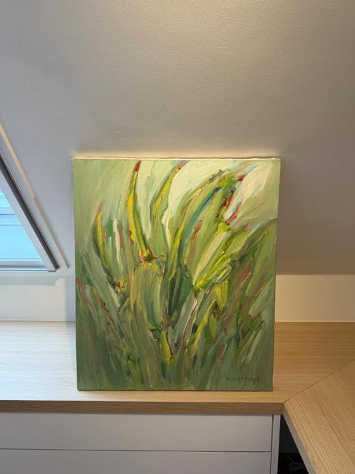 Origineel „" Plant "” schilderij — Herman Hertogs — Olieverf, Antiek en Kunst, Kunst | Schilderijen | Abstract, Ophalen of Verzenden
