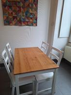 Ikea Lerhamn tafel 118x74 + 4 Nordviken stoelen, 50 tot 100 cm, 100 tot 150 cm, Rechthoekig, Vier personen