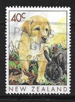 New Zealand - Afgestempeld - Lot nr. 518 - Puppy Dog, Timbres & Monnaies, Timbres | Océanie, Affranchi, Envoi