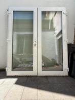PVC dubbele deur terrasdeur 192 x 225, Doe-het-zelf en Bouw, Raamkozijnen en Schuifdeuren, Ophalen, Zo goed als nieuw