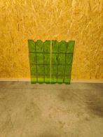 2 Vintage Groene Plexiglas Geperforeerde Wandpanelen, Huis en Inrichting, Gebruikt, Warandestraat 51, Nazareth, Info@keukiesshop.com
