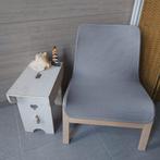 Ikea relax fauteuil met design  bijzettafel, Huis en Inrichting, Fauteuils, Ophalen, Minder dan 75 cm, Zo goed als nieuw, Stof