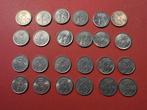 Set 24 stuks 25 centiem 1964-1975 NL en FR (#151#), Ophalen of Verzenden, Metaal, Setje