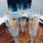 Set van 6 vintage champagne flutes Luminarc France (voor BP), Huis en Inrichting, Glas, Glas of Glazen, Ophalen of Verzenden, Zo goed als nieuw