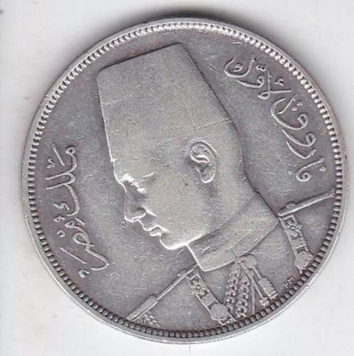 Egypte, 10 Piastres, 1937, zilver, Postzegels en Munten, Munten | Afrika, Losse munt, Egypte, Zilver, Verzenden