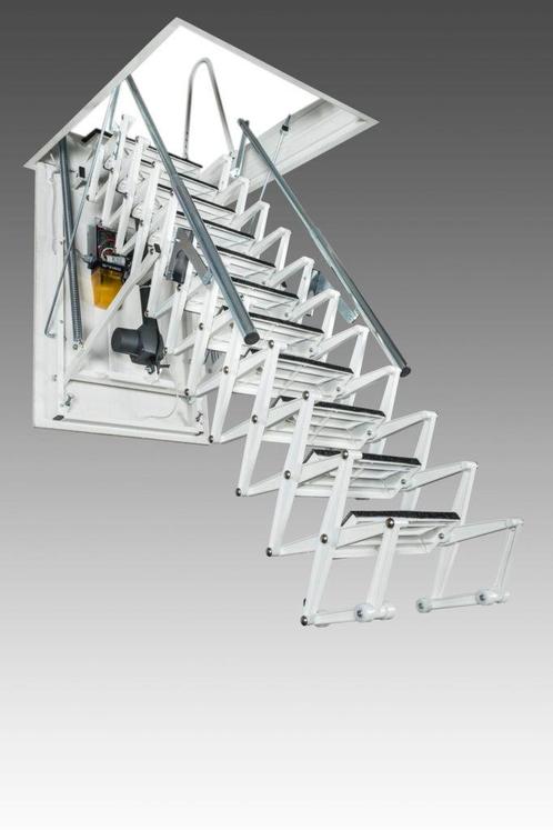 Electrische zoldertrap vlieringtrap AANBIEDING, Bricolage & Construction, Échelles & Escaliers, Neuf, Escalier, 2 à 4 mètres, Pliable ou rétractable/escamotable