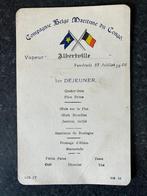 Menukaart Albertville 1909, Verzenden