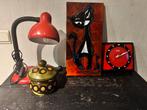 Seventies retro designcollectie lamp, keramiek, tegelnklok), Ophalen