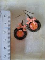 oranje oorbellen, Ophalen of Verzenden, Zo goed als nieuw, Oranje, Hangers