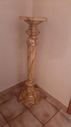 Vintage houten zuil met marmermotief, Antiek en Kunst, Ophalen